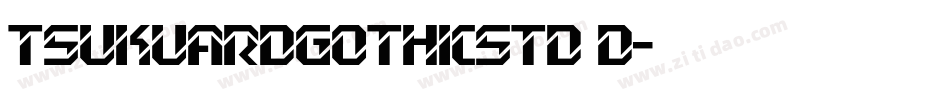 TsukuARdGothicStd D字体转换